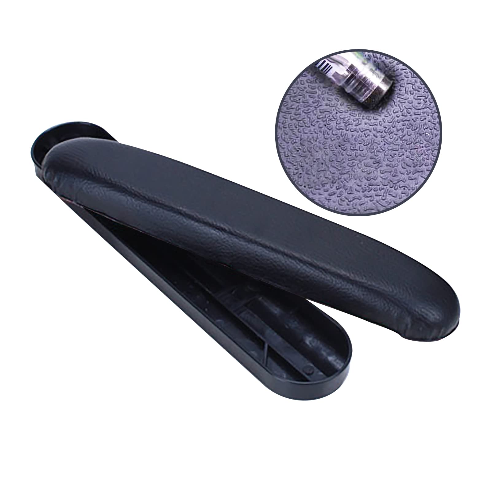 2 braccioli imbottiti per sedia a rotelle, universali, rimovibili, in spugna di PVC, per sedia da ufficio, avambracci, accessori per la cura dei pazienti, colore nero