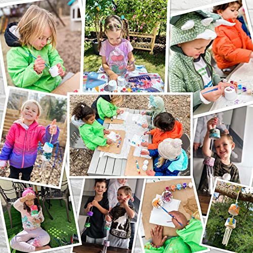 2-Pack Make A Wind Chime Kits - Arts & Crafts Construct & Paint Wind Powered Musical Chime Diy Gift For Kids, Boys Girls #TOP2