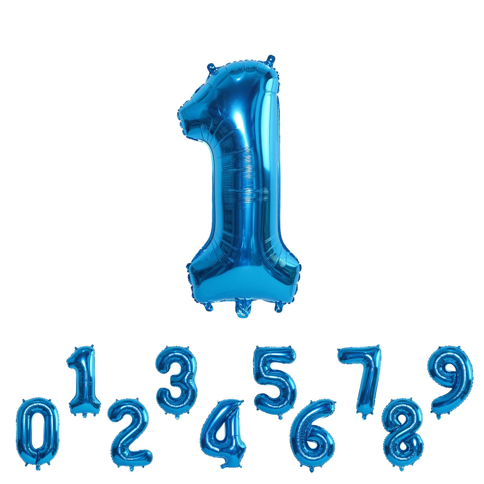 Amazon | ブルー 誕生日 数字 バルーン 1PCS 青い ナンバー バルーン 1