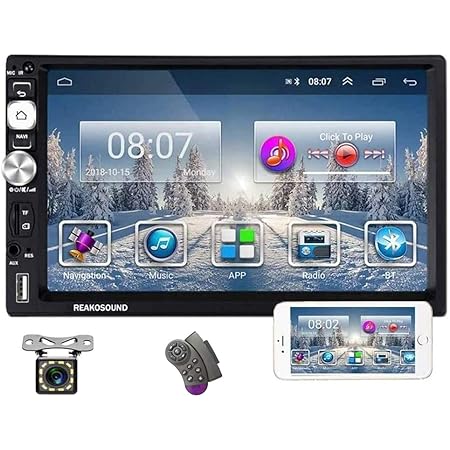 Amazon カーオーディオbluetooth 2 Dinカーステレオ Androidカーナビ 7インチのタッチスクリーン オフライン オンラインgpsナビゲーション Wifi サブウーファーam Fm Usb ミラーリンク Aux In バックカメラ 楽器 音響機器 楽器 音響機器