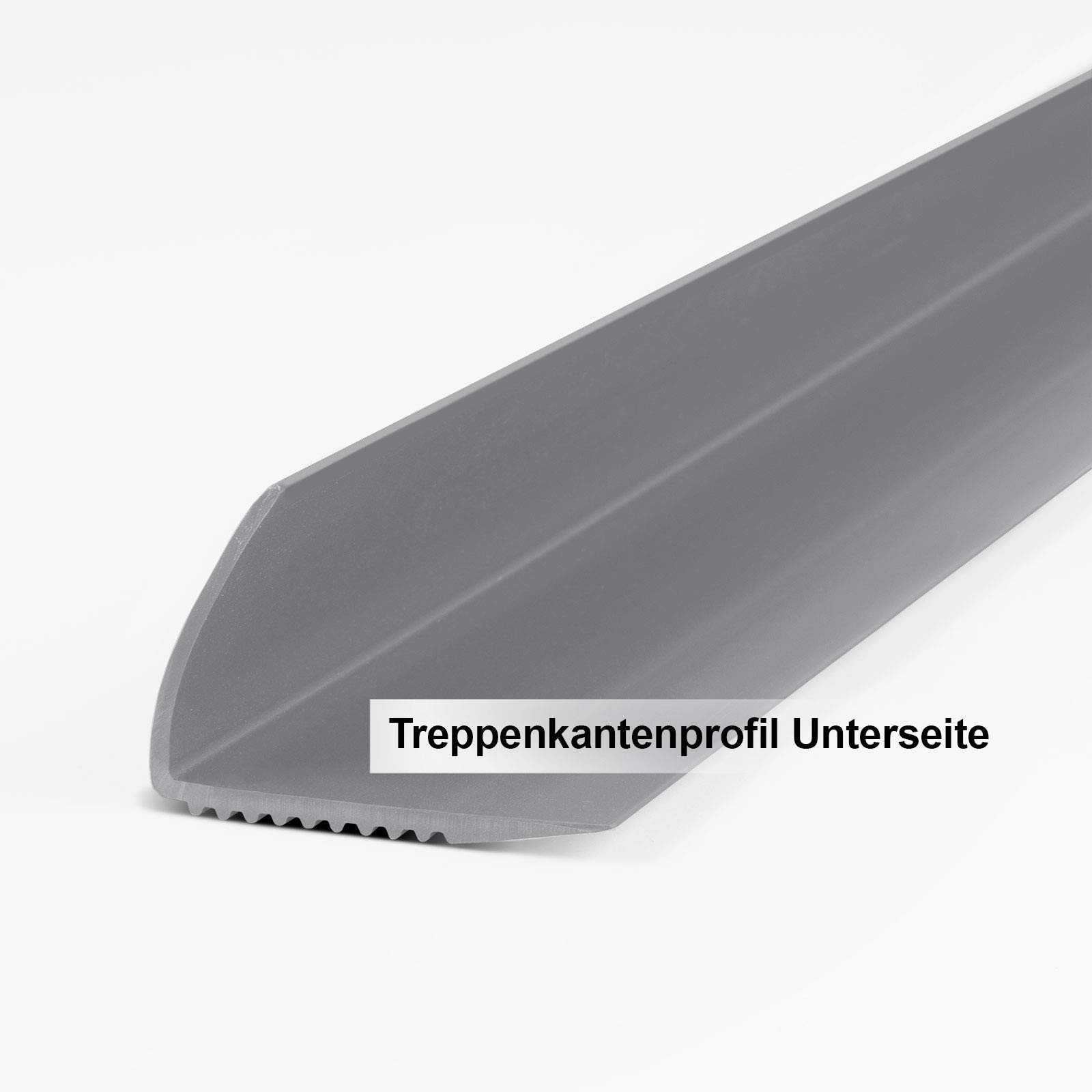 Renoplast® SW Profilé Aluminium Pour Marches D'escalier Pour Sols Ventilés | 200cm Graphite | Profilé Pour Nez De Marche Cornière D'escalier Profilé En Aluminium Pour Marches Rail Pour Carrelage