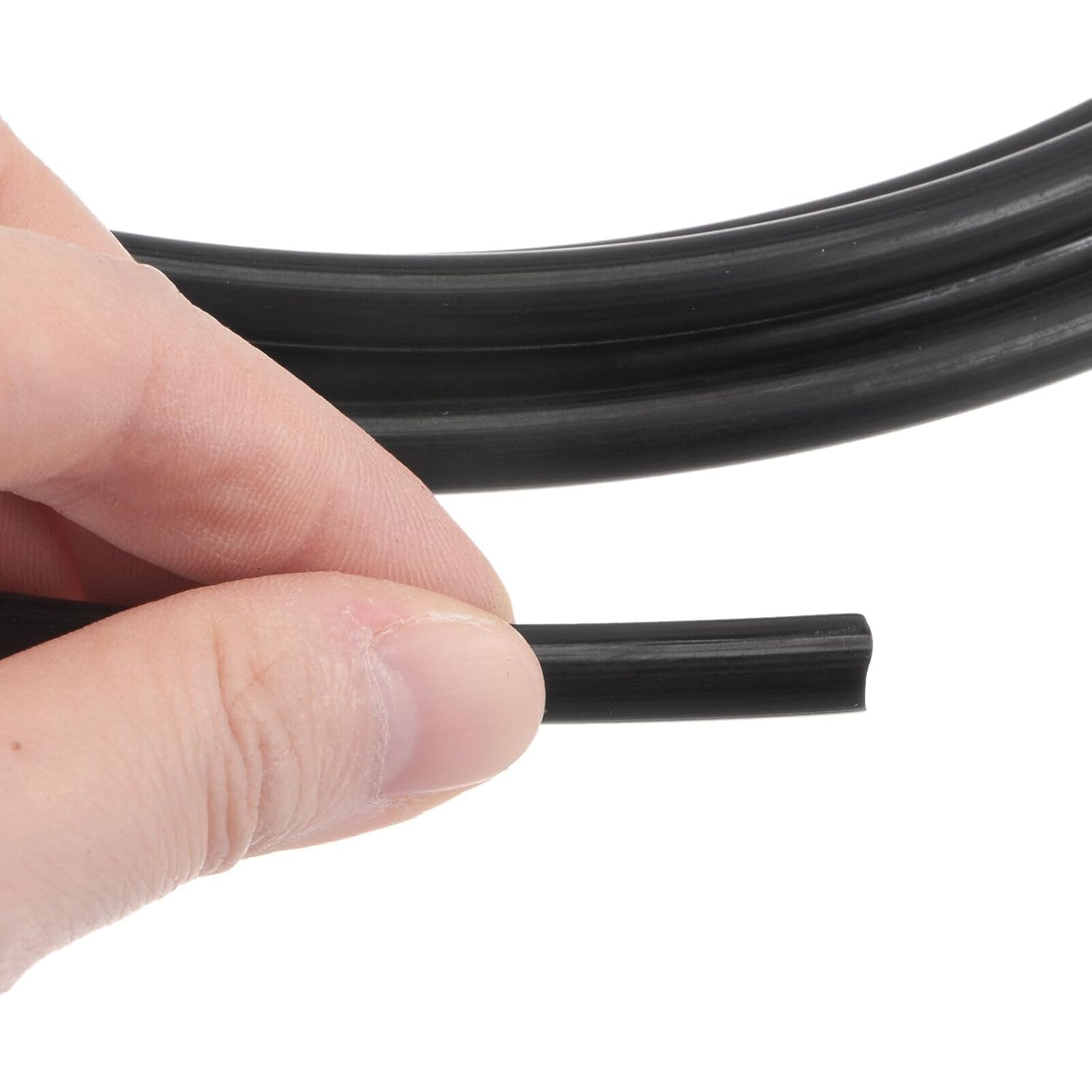 Tool Parts and Accessories Round Belts 7mm Dia 5 Meters Length Smooth Surface PU Polyurethane Black (#CN-140824-11759)