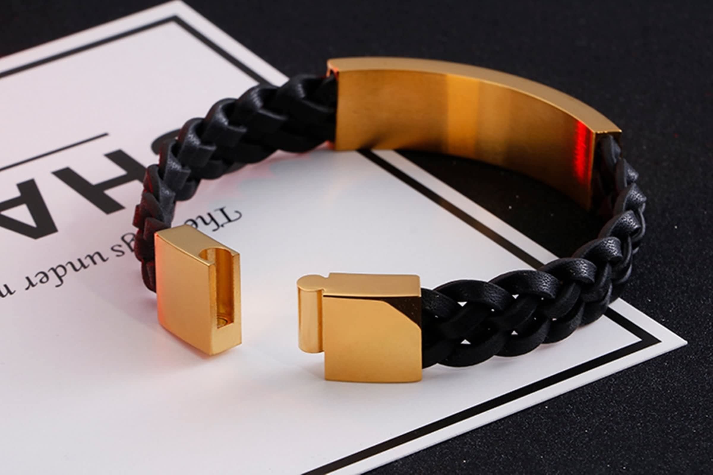 Regalos para Hombre Pulseras Surferas, Pulseras Festival de Cuero PU Pulsera Clásica Pulsera de Niño de Cuero Acero Inoxidable, Piel Sintética, Sin Circonitas