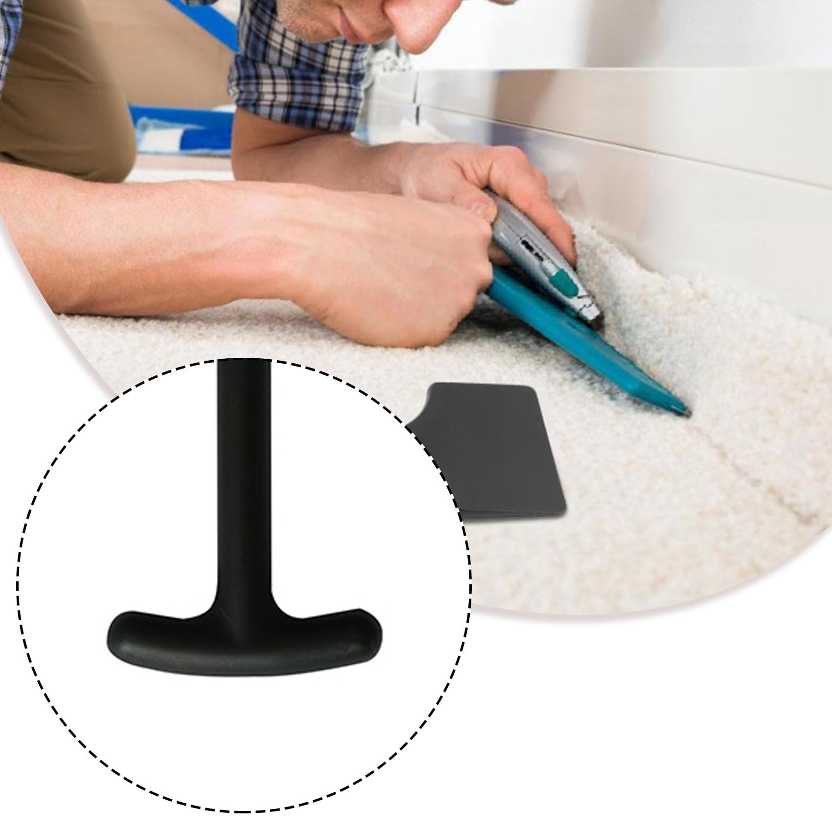 HAFRILY Carpet Fitting Tools Bolster Chisel Floor Welding Tool Plastic Carpet Bolster Nylon Flanged Floor Welding Carpet Fitting Kit - Image 4