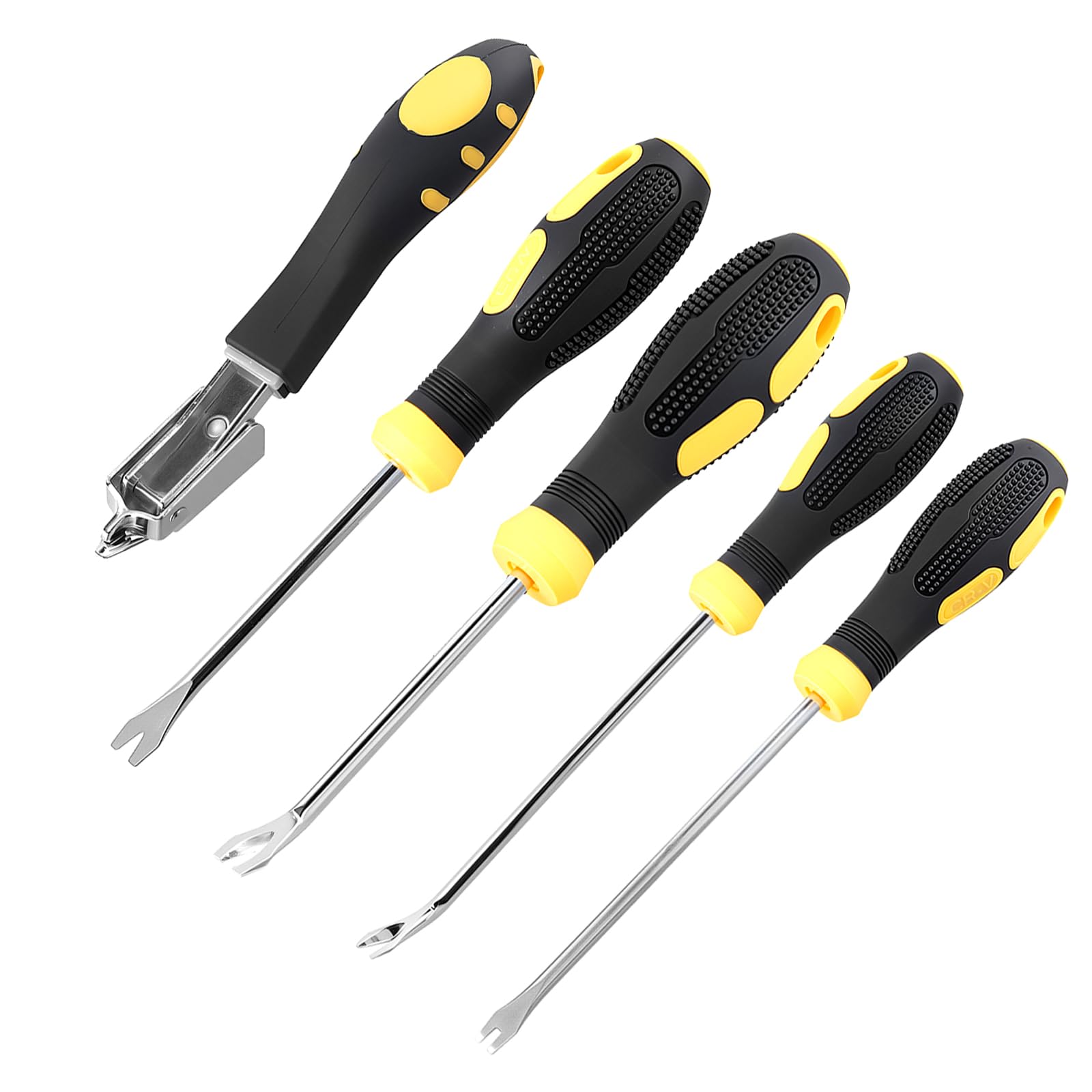NAMYEUT 5 PCS Nail Puller Tools Set, Upholstery Staple Remover Tool, Nail Puller Tack Remover Tool for Furniture Floor