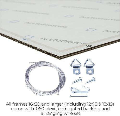 Miniatura 6 de ArtToFrames Marco de fotos negro de 17 x 23 pulgadas, este marco para póster de MDF personalizado de 1.25 pulgadas es negro, viene con acrílico
