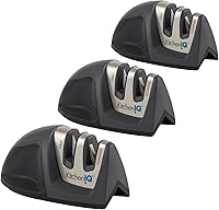 Vista 17 de KitchenIQ 50009 Afilador de Cuchillos de 2 Etapas, Negro