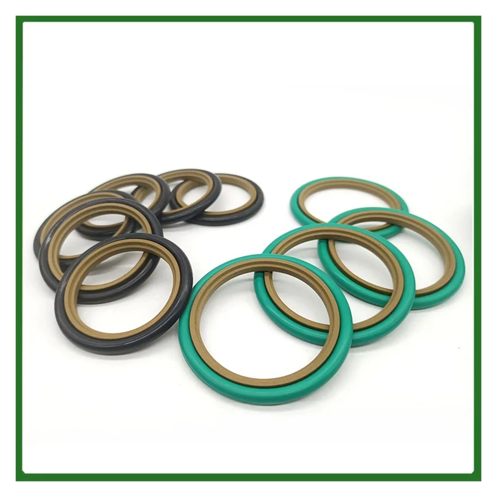 Uszczelnienie stopniowe FKM STd-uszczelka olejowa złącza obrotowego z pierścieniem PTFE i pierścieniem O-ring FKM do zastosowań hydraulicznych, 1 szt.(6.8mm)