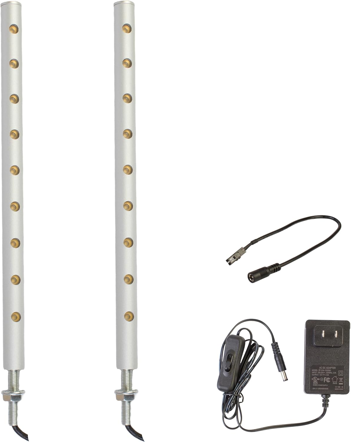 2pcs LEDupdates Jewelry Showcase LED pole light stem Model: WF-151 silver 4000K