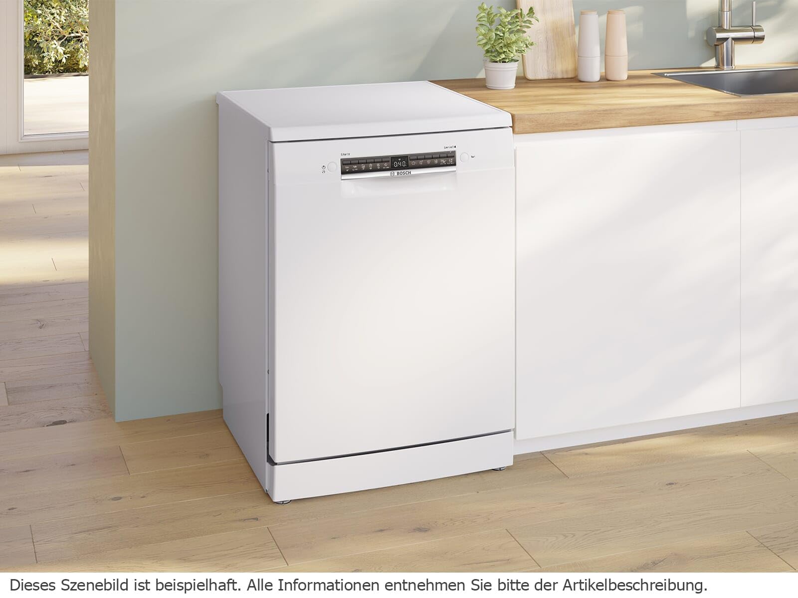 Bosch Serie 4 SMS4HVW00E - Lavastoviglie autoportante, 60 cm, colore: Bianco