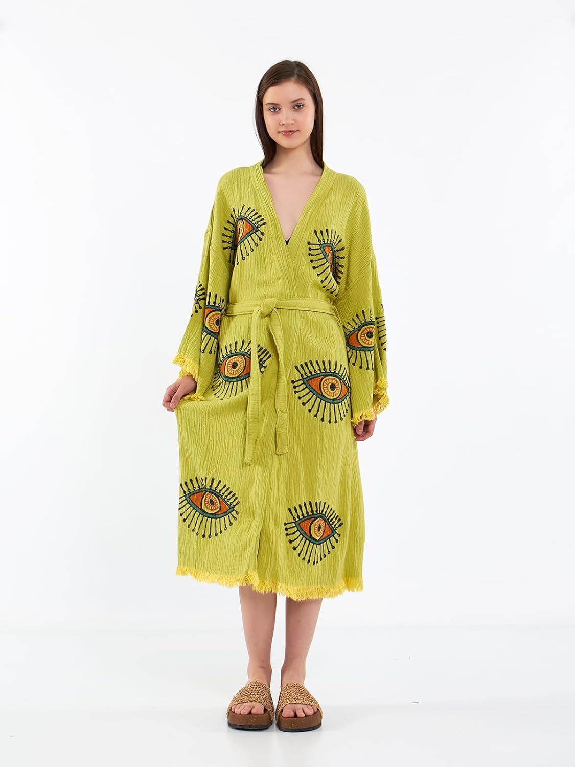 Evil Eye Kimono Robe - Beach Kimono Coverups for Woman - Image 5
