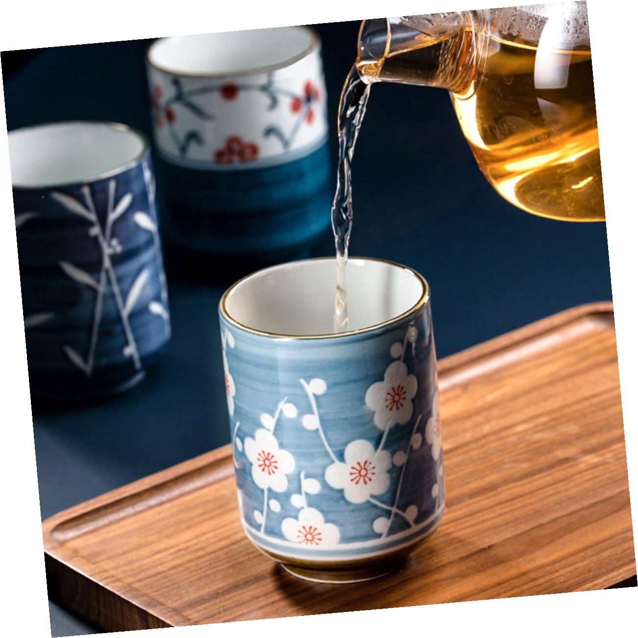 VANZACK Japanische Teetasse aus Keramik 2 Stück, Trinkbecher für Zuhause