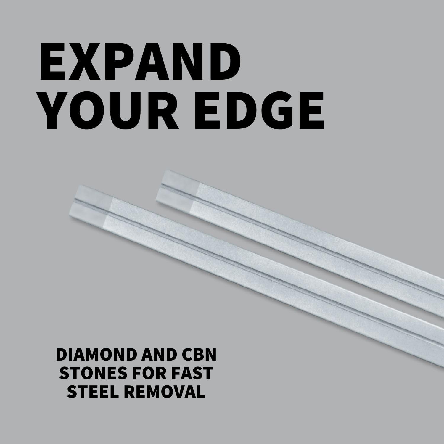 Spyderco - Tri-Angle Cubic Boron Nitride Sharpening Stone with Superior Abrasion Resistance for Professional-Grade Finishing and Polishing - 2-Pack - 204CBN