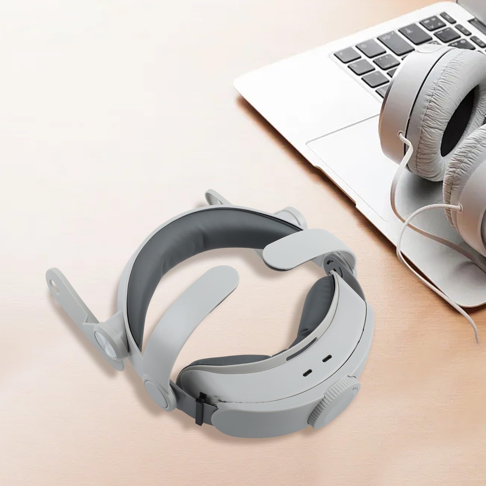 Correa de cabeza de batería para Meta para 3 y 3S con carga DualBoost, 3 horas de tiempo de reproducción extendido, ajuste ajustable, acolchado grueso para juegos de realidad virtual cómodos para