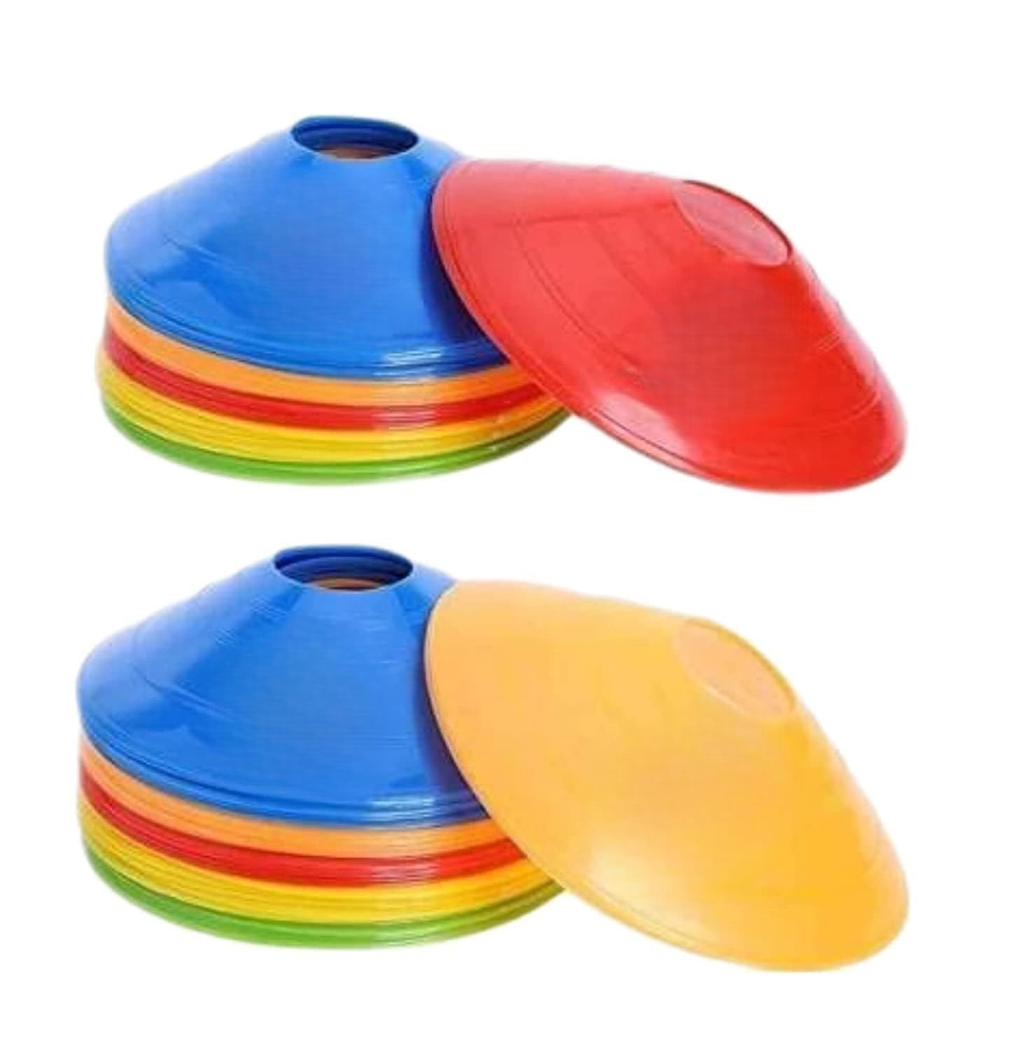 Disc Plastic Space Marker Agility Soccer Cones for Training, Football, Kids, Sports, Field Cone Markers (Multicolor, 10 Cones Set)-image-28