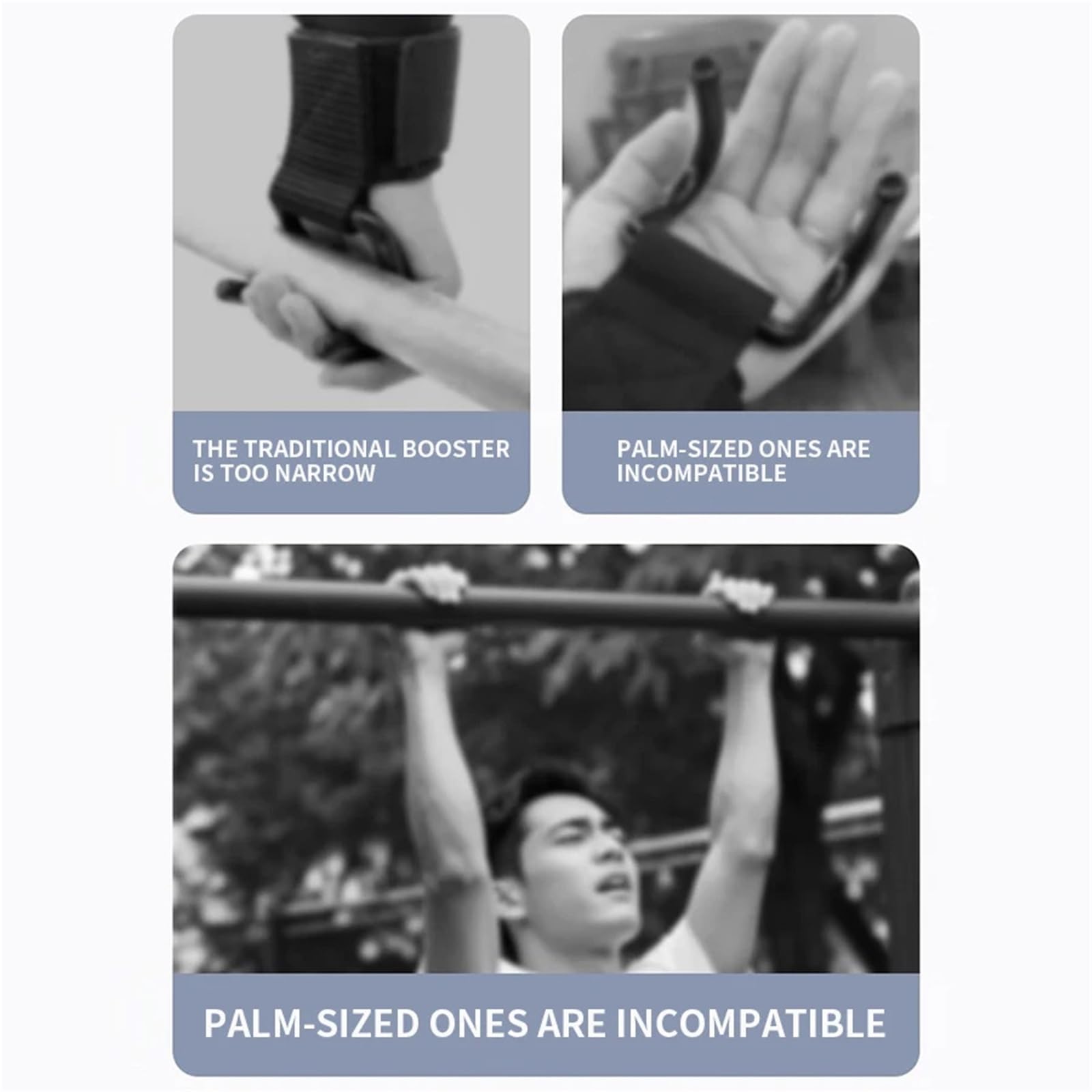 Impugnature a gancio for sollevamento pesi con fasce for polsi, cinghia for barra manuale, guanti da palestra for trazioni e fitness