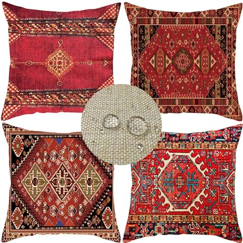 �N�b�V�����J�o�[ 30x30cm 4���Z�b�g �E�H�[�^�[�v���[�t���l�� ���z�c�J�o�[ ���� ������� �k�� �B���t�@�X�i�[ �G�X�j�b�N�X�^�C�� �͗l�\�t�@�[�p�w���� �������J�o�[ �ԐF ���_�� �V���v�� �C���e���A �ƒ둕�� �� �������� �l�G�ʗp�N�b
