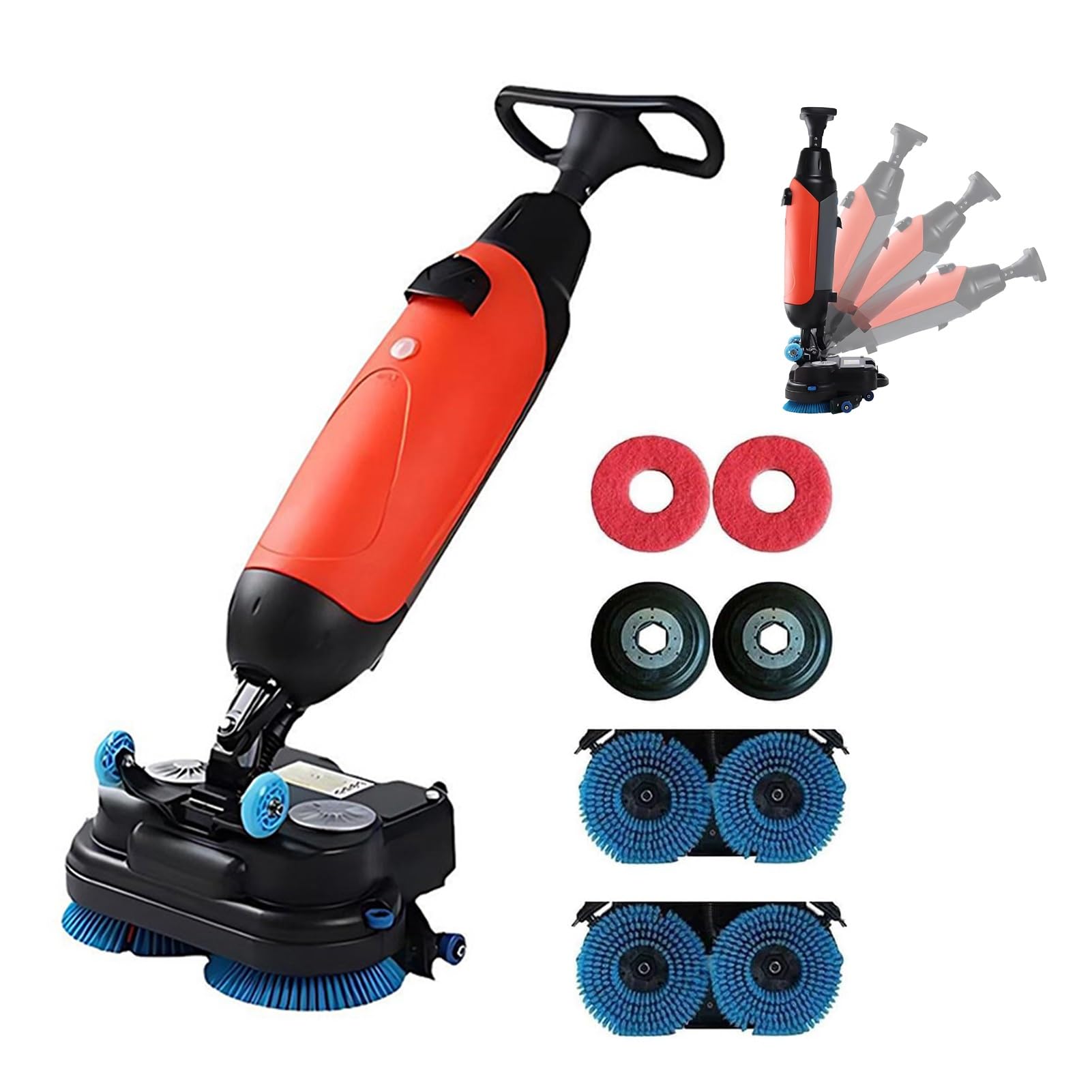 Laveuse de sol pour commerces et épiceries à double brosse sans fil