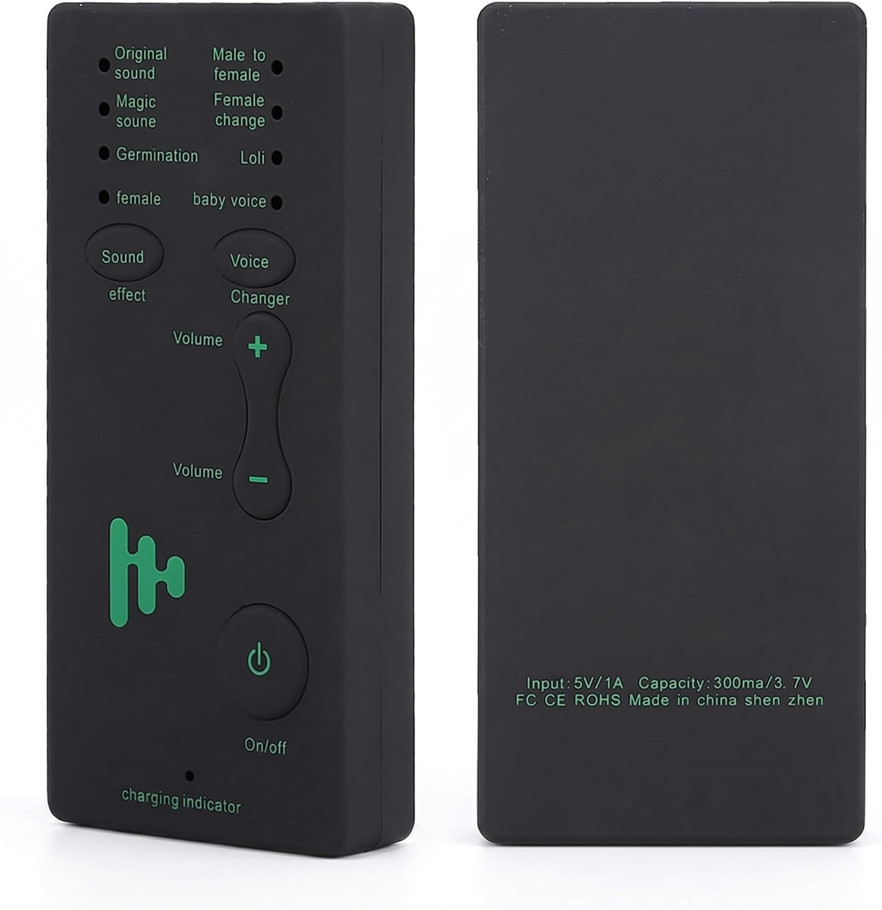 Portable Mini Voice Changer Disguiser Modulator, 4 Adjustable Sound Effects + 4 Phonetic Changes, Universal Stereo Audio Sound Changer, /PC/Phone/Laptops/Live/Sing