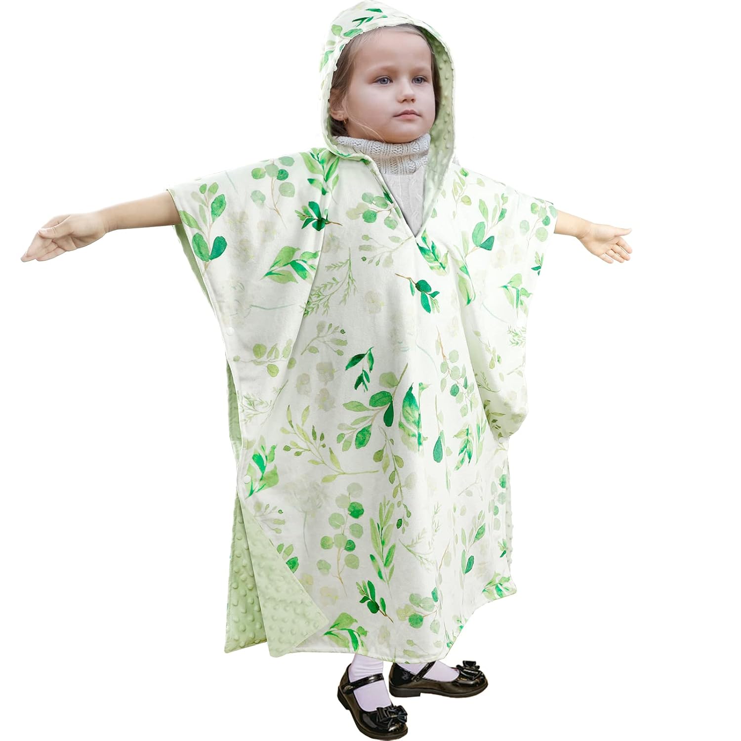 Kids Car Seat Poncho, Hooded Poncho Cloak Boys Girls