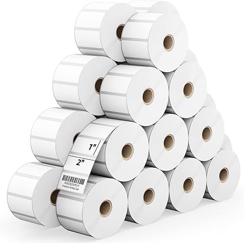 24 rollos de etiquetas térmicas directas de 2 x 1 pulgada para códigos de barras, direcciones postales, etiquetas de envío compatibles con adhesivos