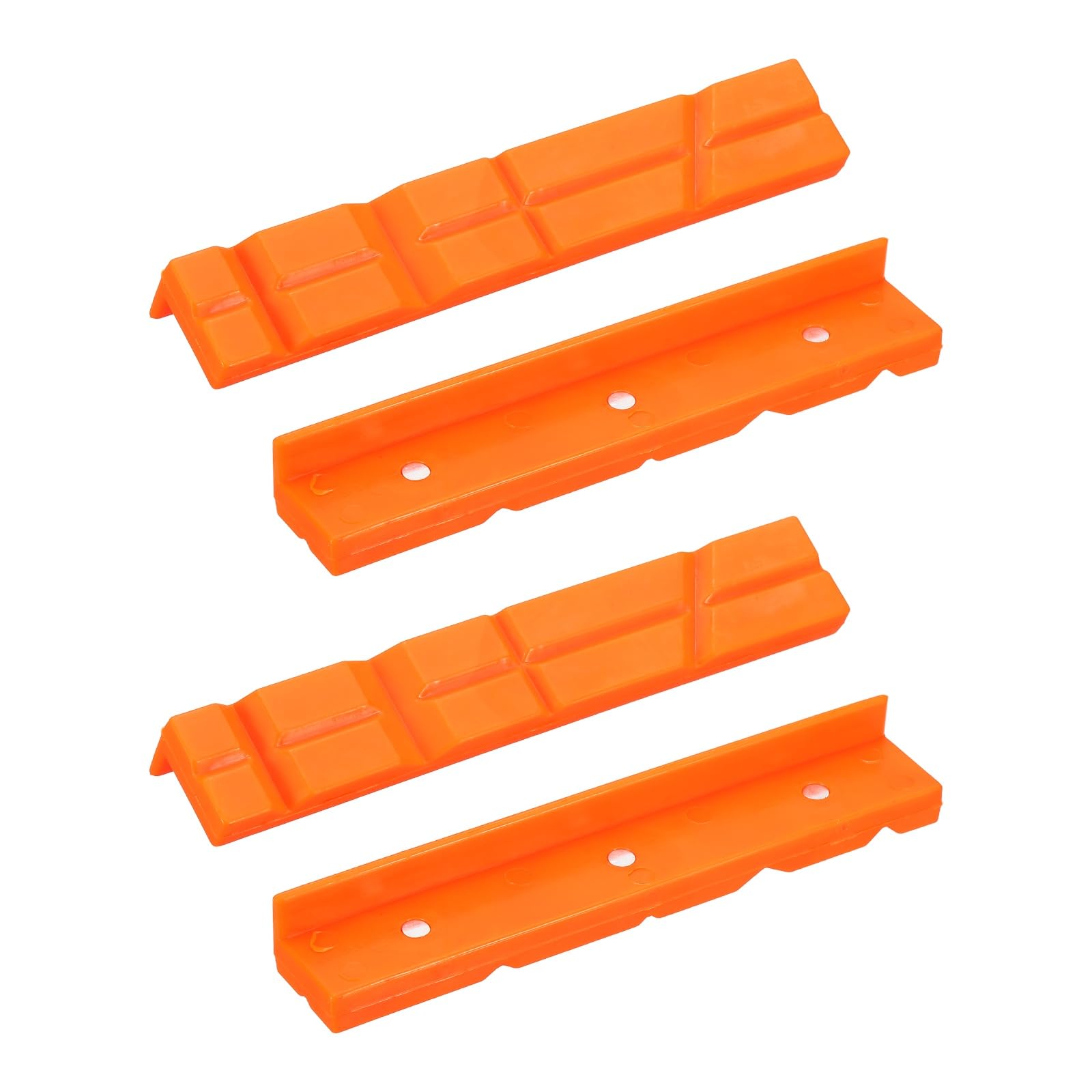 sourcing map 2 Set Vise Jaw Pads 6" Rubber V-Shape Magnetic Vise Soft Jaws Standard Anti-Scratches Vice Covers Tools for DIY Making Woodworking Clamping Plumbing, Orange