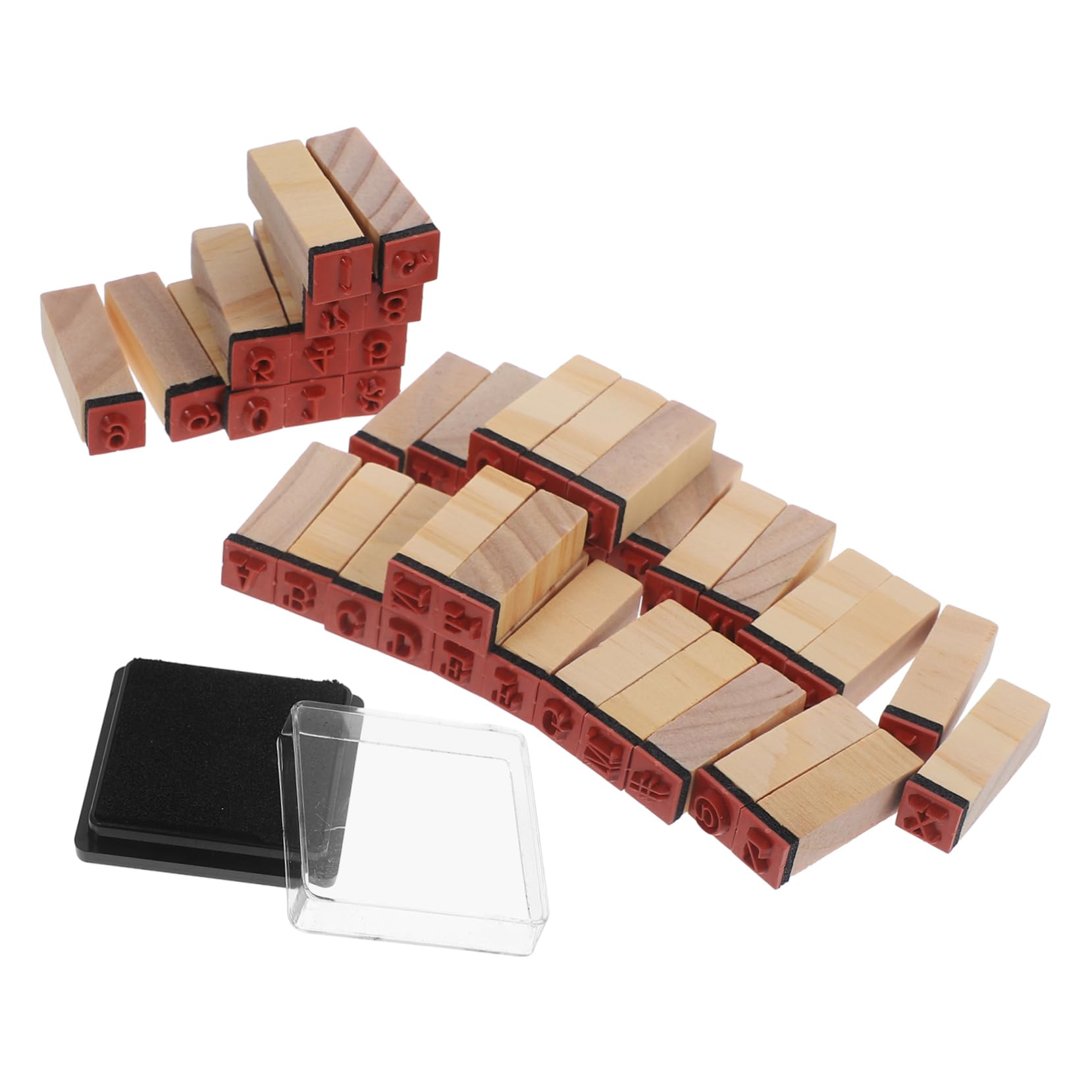 NUOBESTY 200stücke Teiliges Holzstempel Für Scrapbooking Journaling Und Kartenherstellung Alphabet Und Zahlen Aus Robustem Holz Für Kreative Bastelprojekte