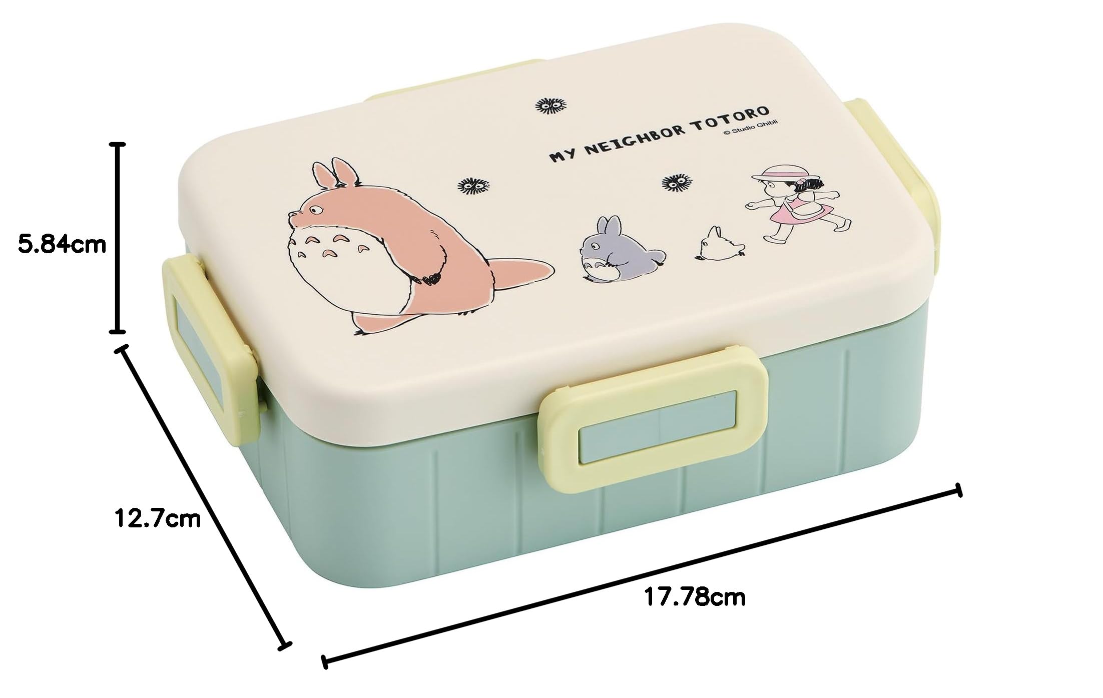 Skater My Neighbor Totoro Bento-Lunchbox (623 ml), niedliche Lunch-Tasche mit sicherem 4-Punkt-Verschlussdeckel, authentisches japanisches Design, langlebig, mikrowellen- und spülmaschinenfest,
