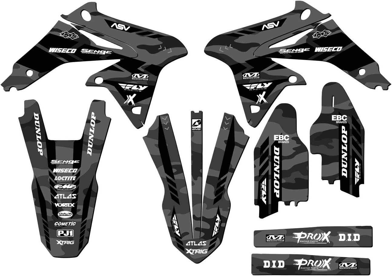 2008-2017 RMZ 450 Apache Grey Senge Graphics Complete Kit with Rider I.D. Compatible with Suzuki