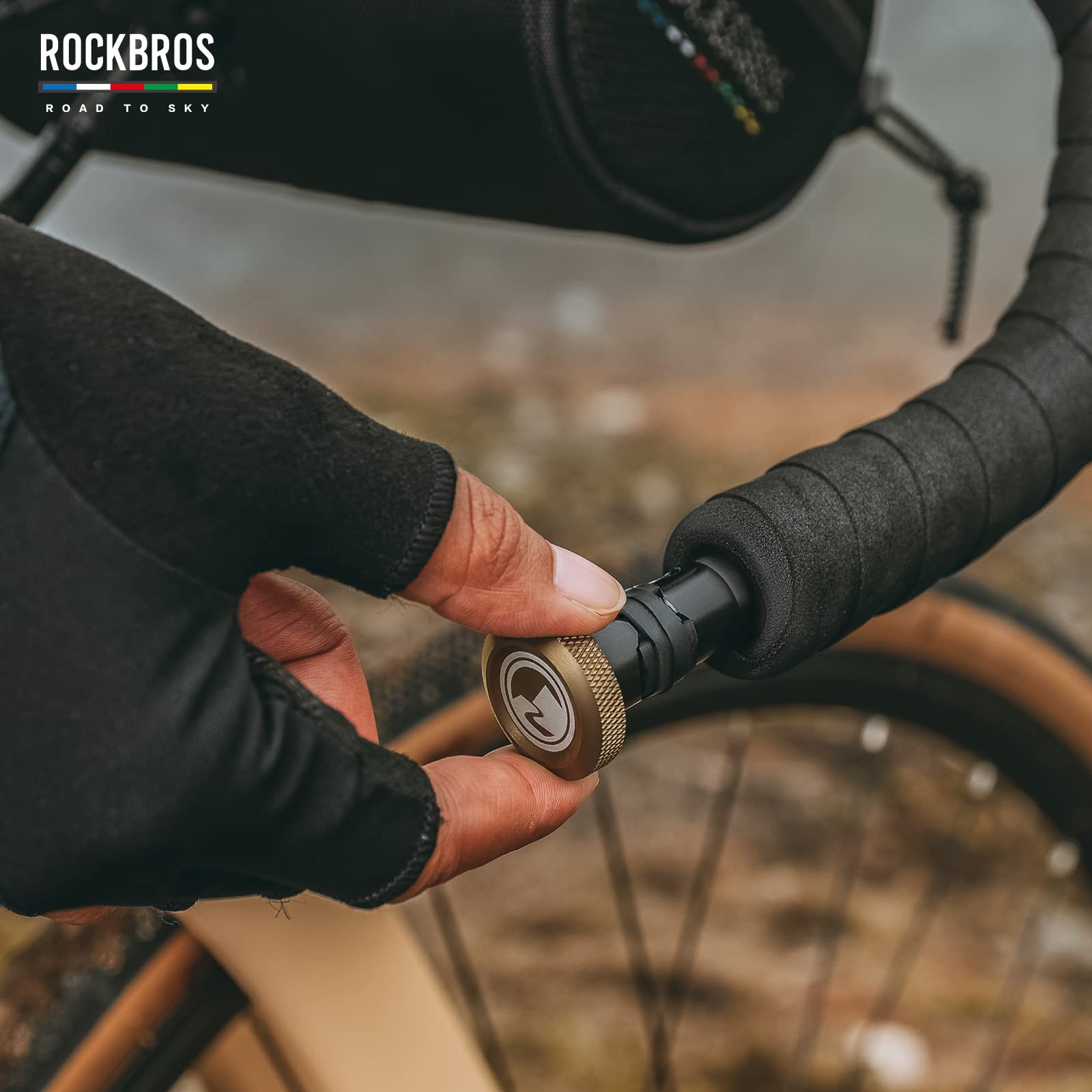 ROCKBROS Road to Sky Multifunktionswerkzeug Fahrrad als Lenkerstopfen | Multitool 5 in 1 Reparatur Set Werkzeug mit Kettentrenner, Endkappe für Rennrad, MTB, BMX