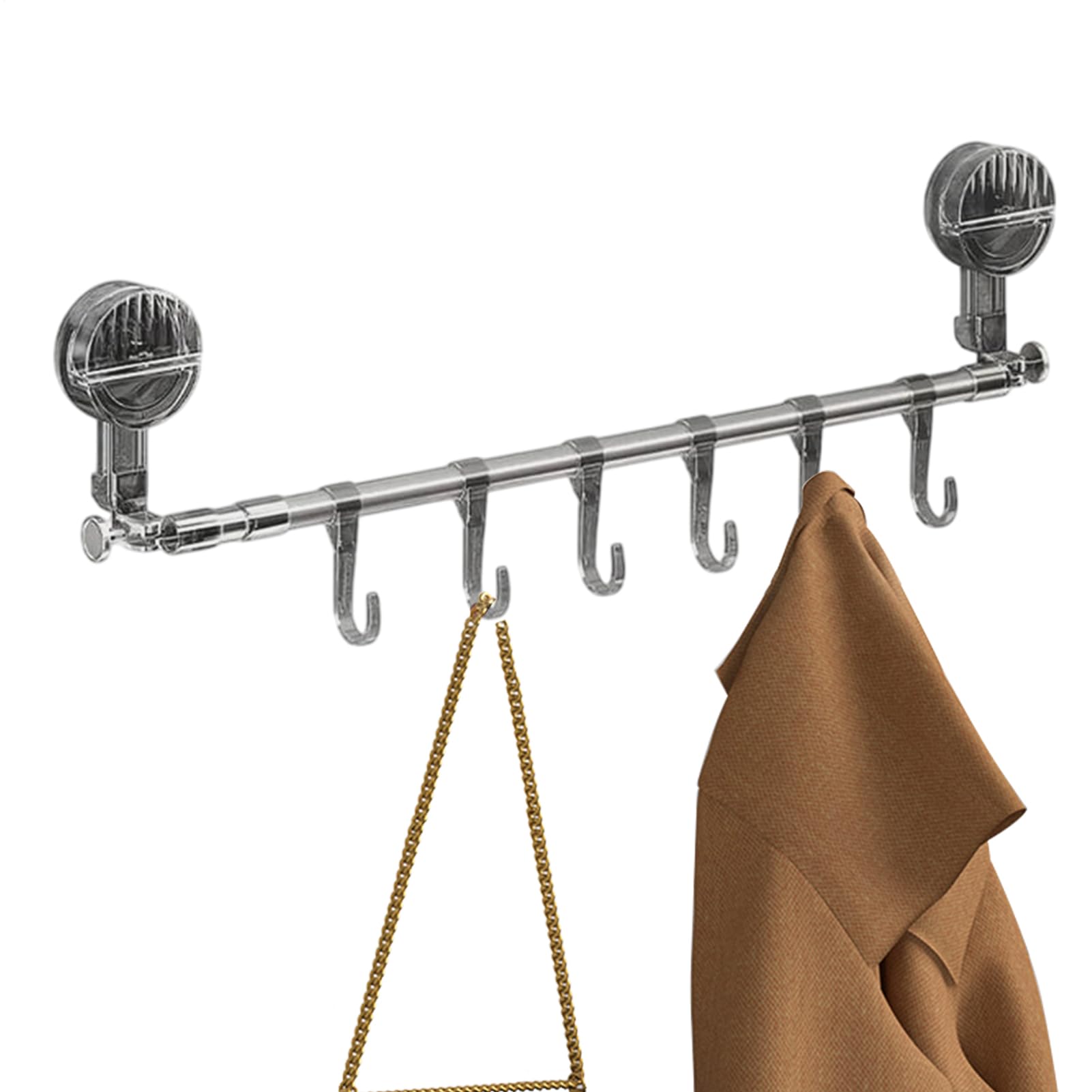 Porte-serviettes de salle de bain ajustable et robuste, organisateur mural anti-rouille