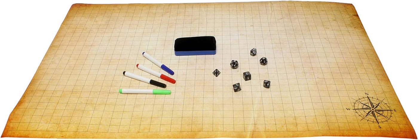 Get Out! DND Battle Mat Dungeons and Dragons Board Game Play Mat DND Mat Dry Erase Mat Role Playing Game Board, 2 x 3 Ft