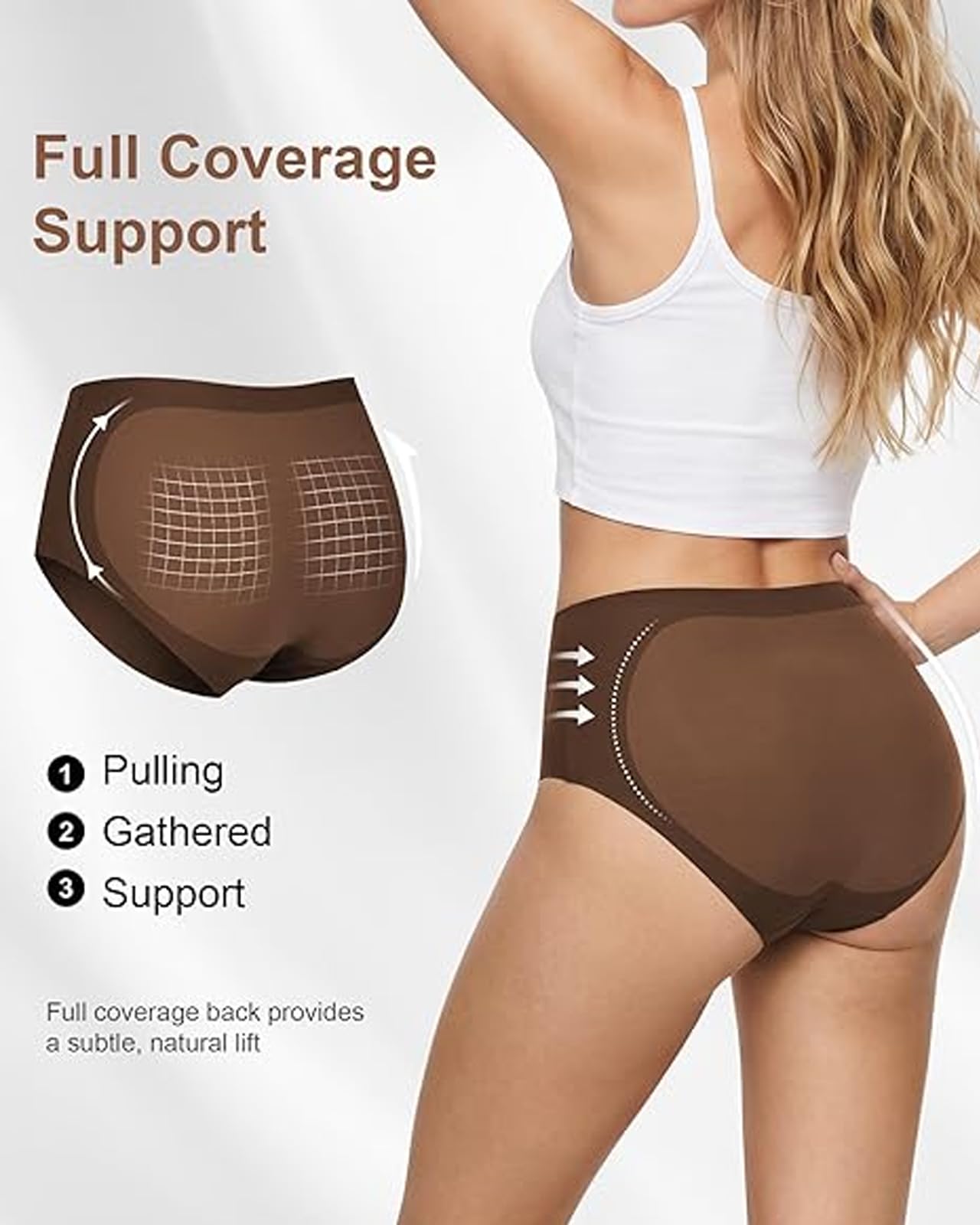 Slip Senza Cuciture da Donna a Vita Alta | Intimo traspirante No Show, mutandine morbide invisibili senza rotolamento, abbigliamento quotidiano