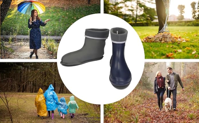BeComfy Dames Warme EVA Regenlaarzen met Uitneembare Voering 36-41 EU