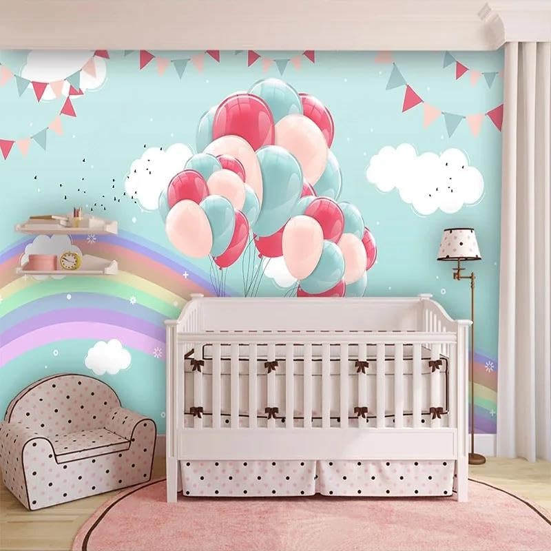 Papier peint mural 3D dessin animé relief ILIYA intissé lavable