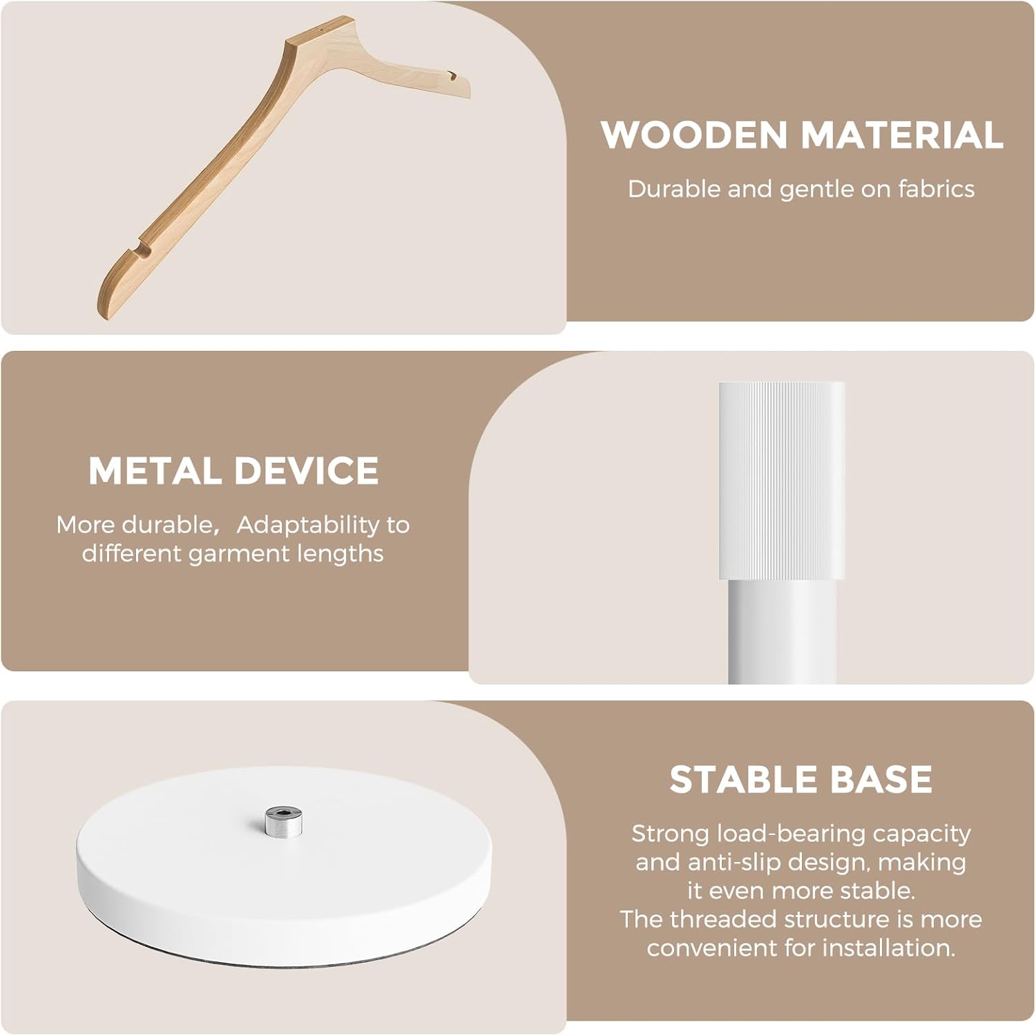 OLV 2 Pack Mannequin Torso, Adjustable Shirt Display Stand 30 to 41 Inches Height, Stable Dress Form Clothing Display Stand for Vendor, Portable Garment Rack for Cap and Gown, Solid Wood