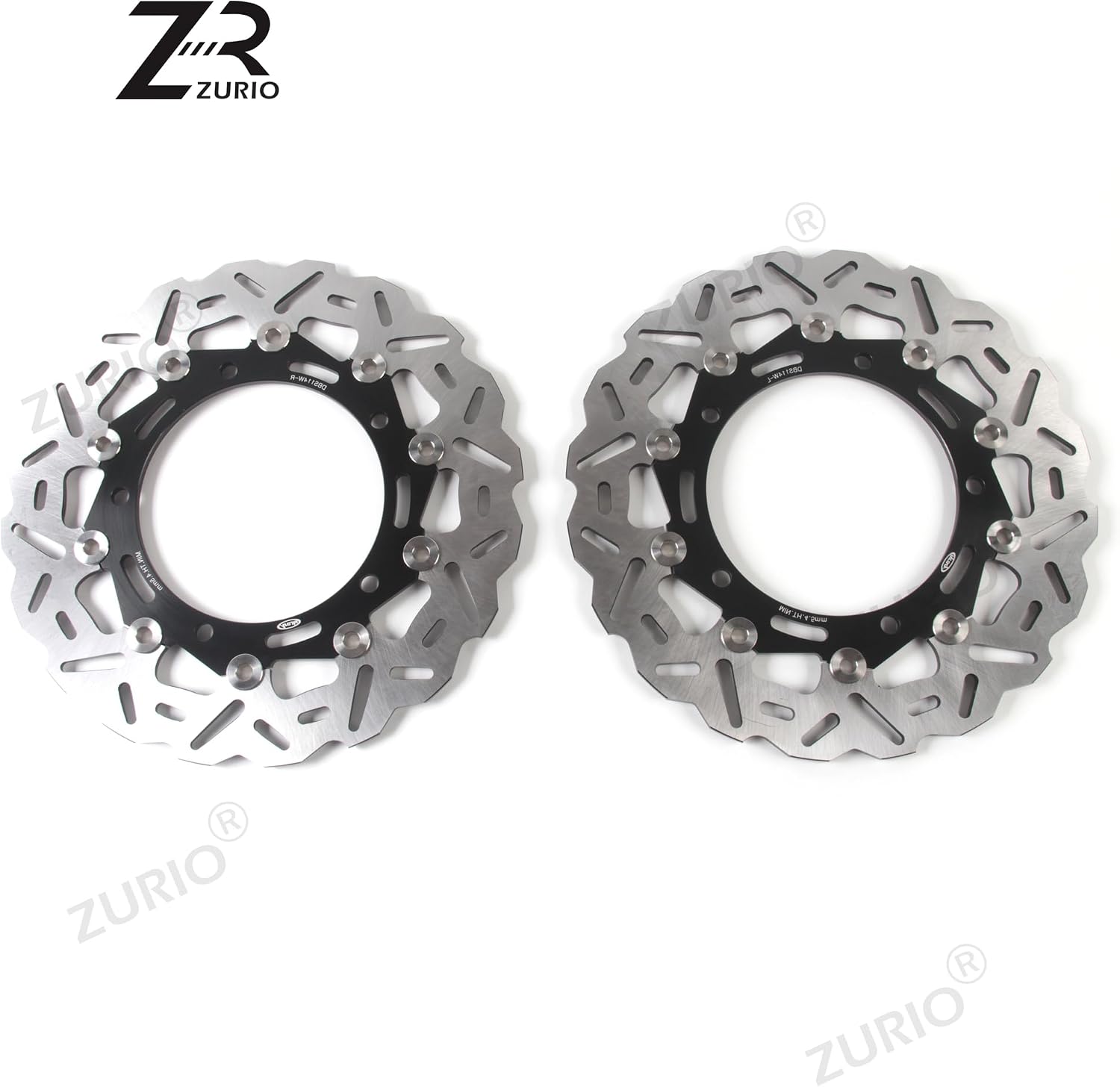 Floating Front Rear Brake Discs Rotors for Kawasaki Z900 2017-2021 ABS 17-21, Z900RS 2018-2021 CAFE' 18-21, Motorcycle Replacement Accessories Black