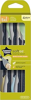 ملعقة فطام سوفتي من تومي تيبي، 4 اشهر فما فوق (عبوة من 5 قطع)