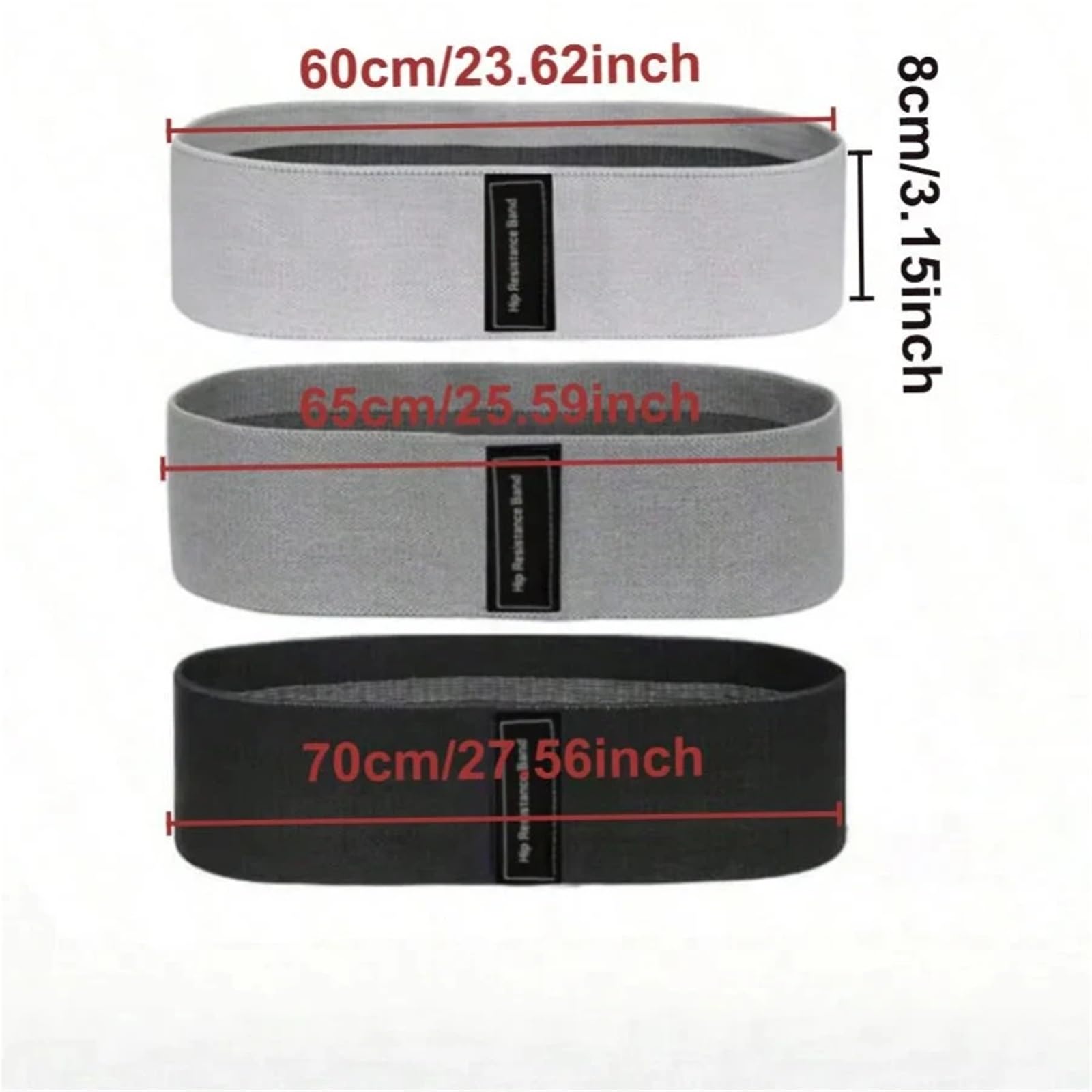 Bandas Elasticas Fitness Bandas elásticas de Resistencia for glúteos y Muslos, Ideales for Ejercicios, Sentadillas Yoga. También sirven como Bandas Circulares for Entrenamiento Gimnasio