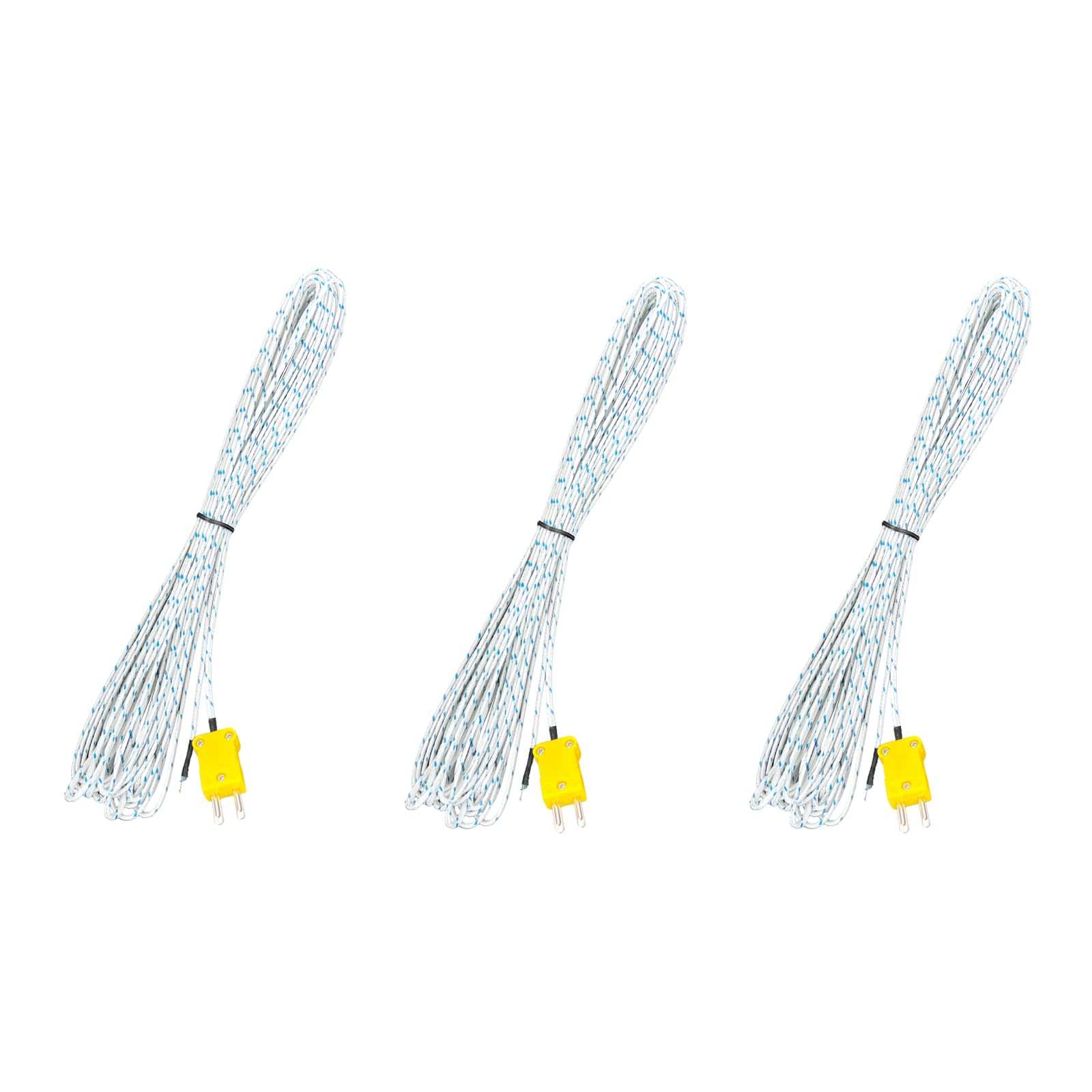 Xnrtop K Type Mini-Connector Thermocouple Temperature Probe Sensor K Type Thermocouple Wire Temperature Sensing Line Measure Range -40 to 400 Celsius,