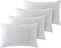 Vista 33 de H Household - Funda de almohada 100% algodón jersey - Ligera, cómoda, súper suave y transpirable, fundas de almohada tejidas en hilado con cierre