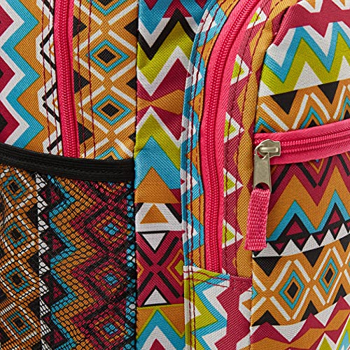Image of Rockland Double Handle 17 inch Rolling Backpack, Tribal