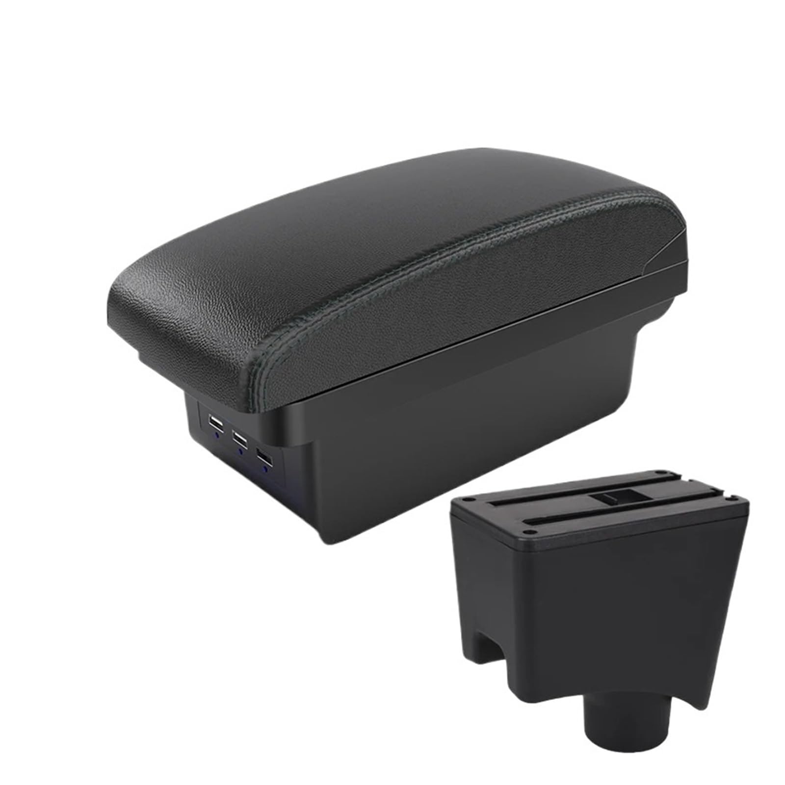 Umdjju B2 Black Line 3 Usb For Nissan For Almera G15 Car Armrest Box Storage Accessories Car Centre Console Armrest Box(B2 Black Line 3 Usb)