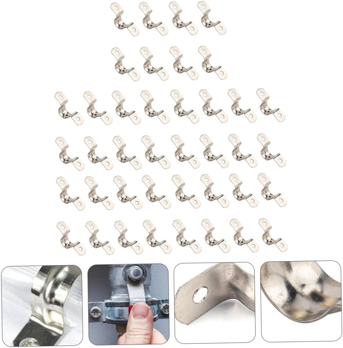 66pcs Rigid Strap Clamp for Tube and Pipe Securing Heavy-duty Tension Clips for Plumbing Petrochemical and Power Supply Applications