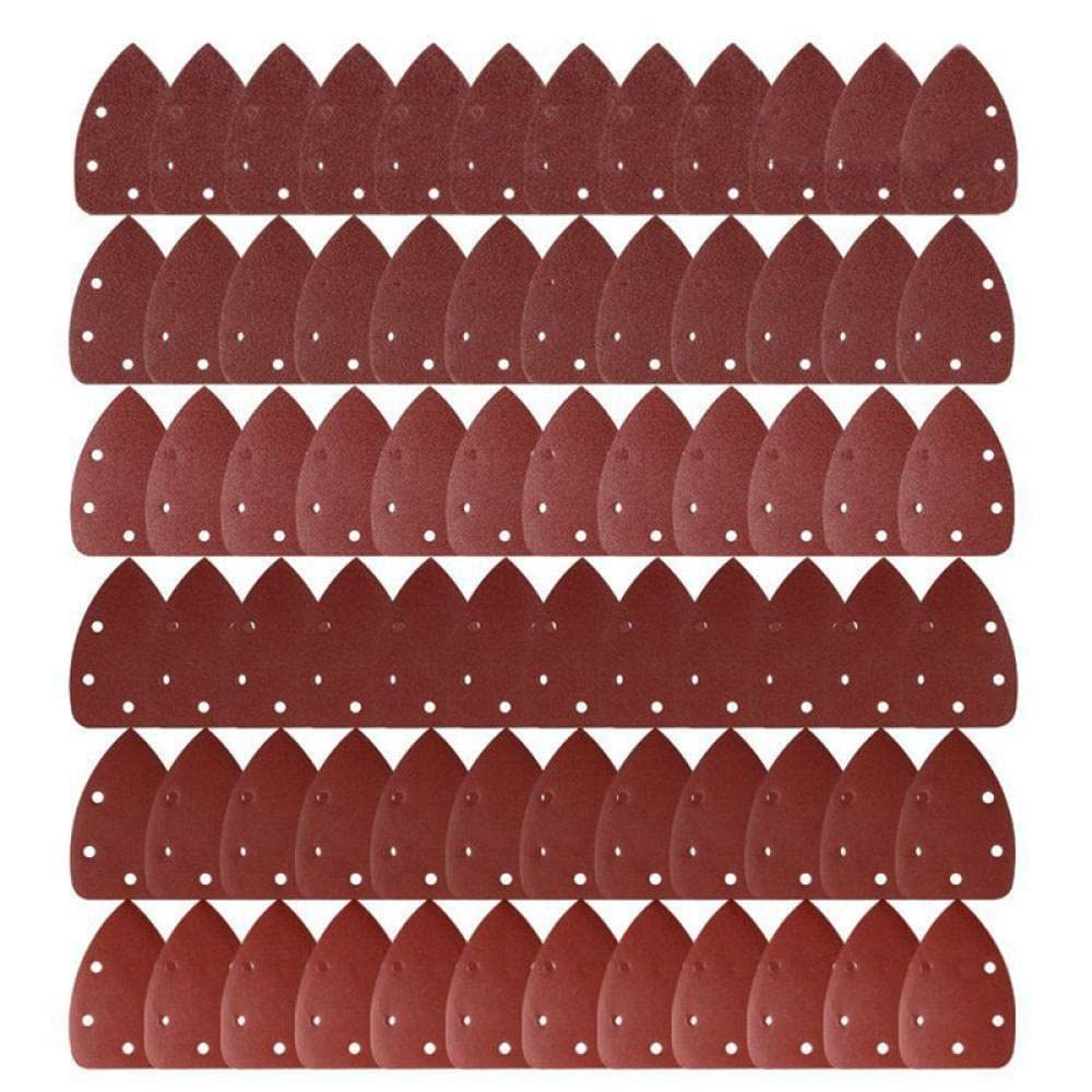 72 Piezas 140mm Detalle de ratón Lijadora Papel de Lija Almohadillas para Lija Hojas de Lija Surtidas 40 60 80 120 240 Granos,H