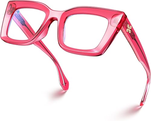 Vista 8 de VISOONE Cat Eye Blue Light Blocking Glasses TR90 Anti-glare Women Calida