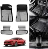 KUST 3D Floor Mats for Ford Mustang 2015-2025 2026 (NOT for Mach-E), All Weather TPE Rubber Car Mats for Mustang Accessories 2 Row Floor Rear Odorless Non-Slip High Edges