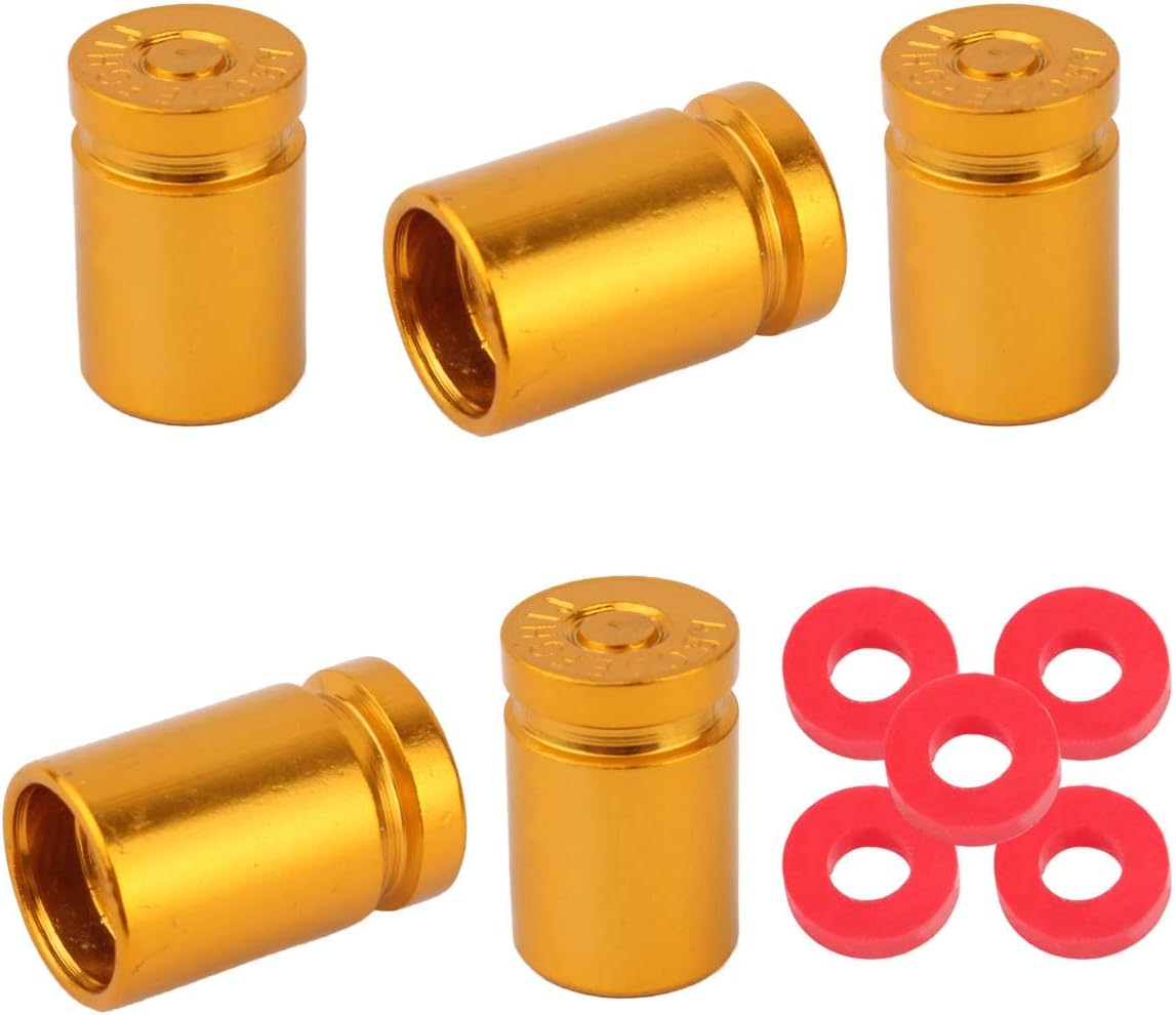 WINKA Bullet Tire Stem Valve Caps Aluminium Car Dustproof Caps Tire Wheel Stem Air
