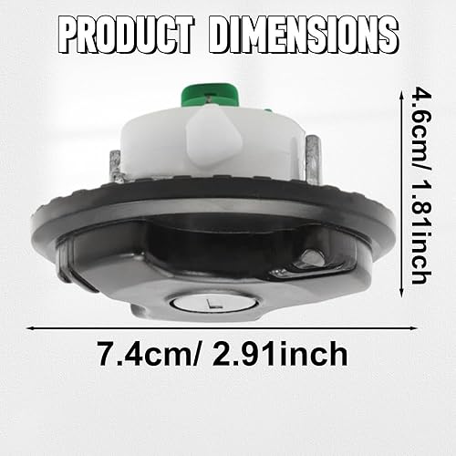 Miniatura 2 de 2993927 Tapa del depósito de combustible, tapa de depósito de combustible con bloqueo compatible con Fiat 500 500C 2009-2016, Citroen 2016, Ford Ka