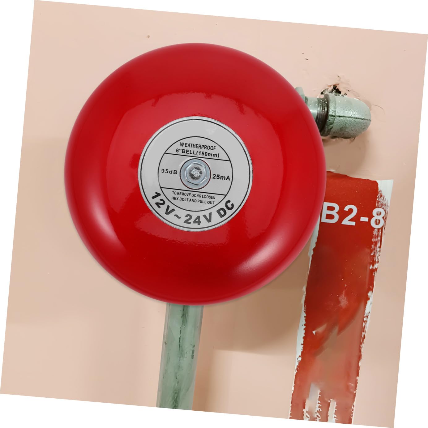 Sonnette D'alarme Électrique Rouge Ronde en Plastique pour Ascenseurs